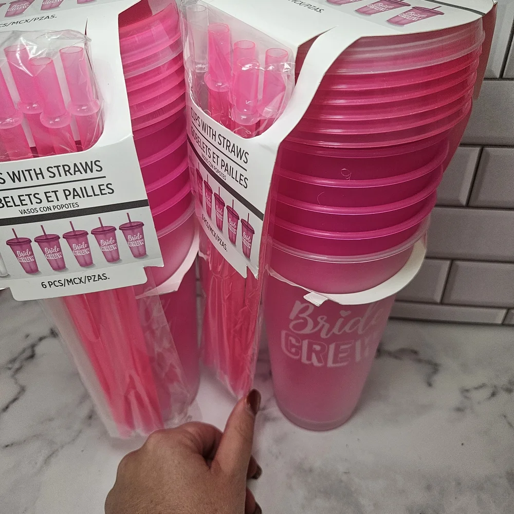Pink Bridal Party Supplies Set